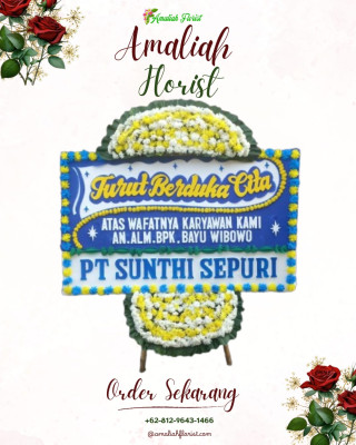 Papan Bunga Duka di Kayu Ara